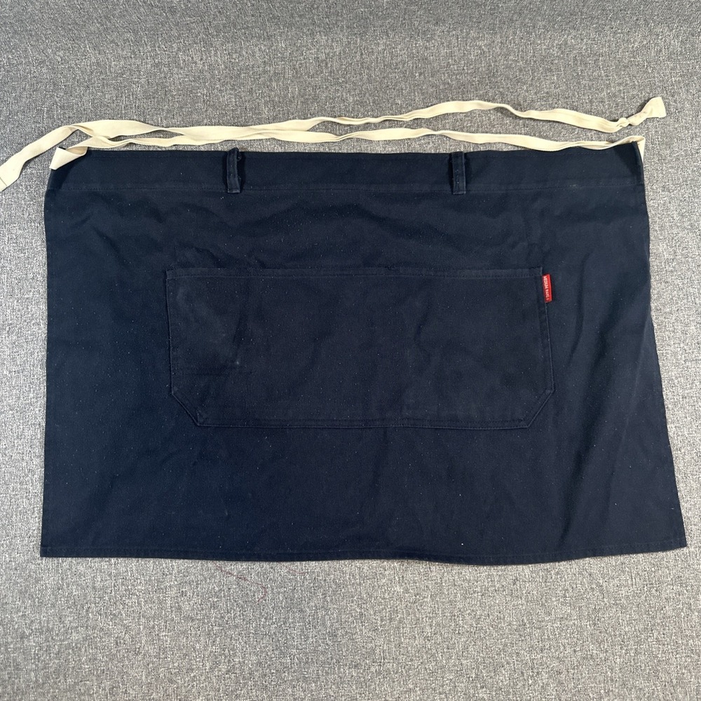 Medium Rare Chef Apparel Navy Blue Canvas Waist Apron Utility Restaurant